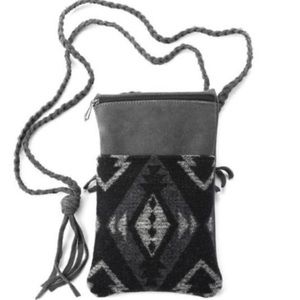 Manitoba Mukluks Wool & Suede Shoulder Bag NWT